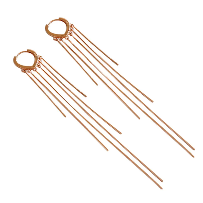 

JrSr new 100%925 sterling silver heart shaped long tassel earring 2020 woman luxury DIY jewelry Valentine Day gift free shipping