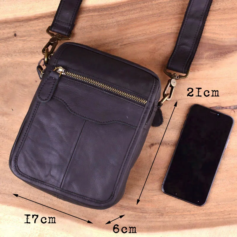 Сумка-мессенджер AETOO Мужская из натуральной воловьей кожи |