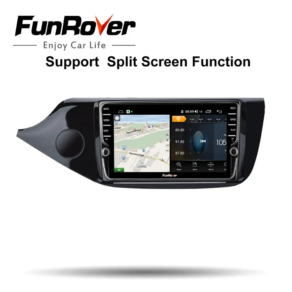 Funrover DSP 64G 8 ядерный Android 9,0 автомобильный Радио Мультимедиа Видео плеер DVD gps навигация для KIA Cee 'd CEED jd 2012- wifi FM