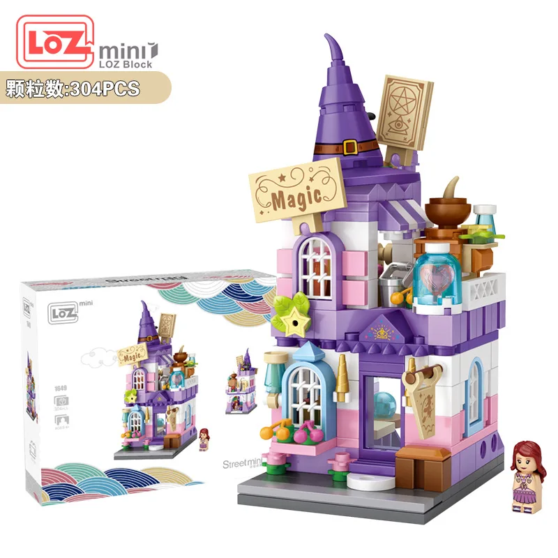 Новый LOZ Mini Block City View Scene Кофейня розничный магазин архитектуры модели и