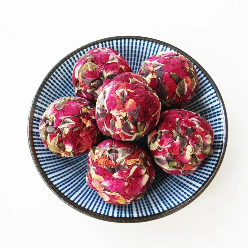 

Blooming Rose corolla flower ball, Yunnan specialty rose flower, handmade dragon ball rose bud, Baking decoration