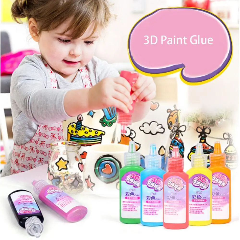 Hildren DIY 3D клей краска для стеклянных окон украшение красочная художественная