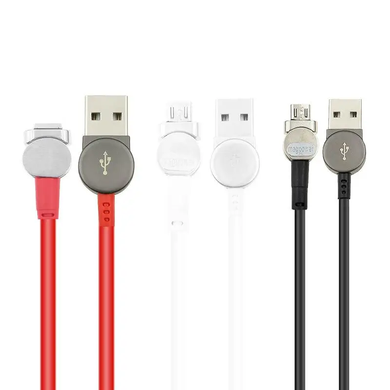 1 м Магнитный USB Type C зарядный кабель для синхронизации данных светодиодный
