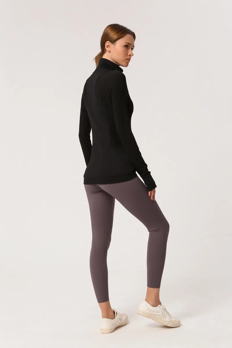 

Autumn and Winter Yoga Jacket Women Double-sided Long Sleeve Fitness Sportswear Workout Jogging Yoga Top Active Loose Stretchy