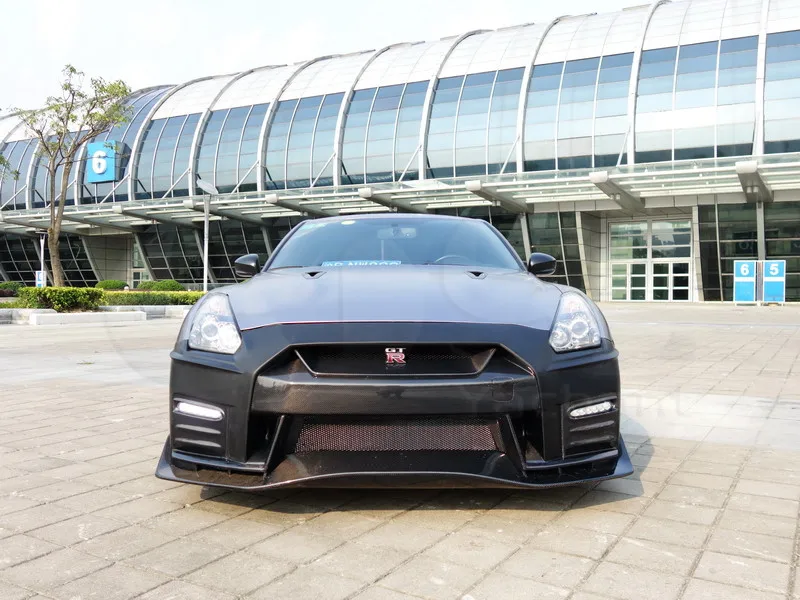 Передний бампер из стекловолокна FRP подходит для 2008 2015 R35 GTR GTRR35 2017 NI Style передний с