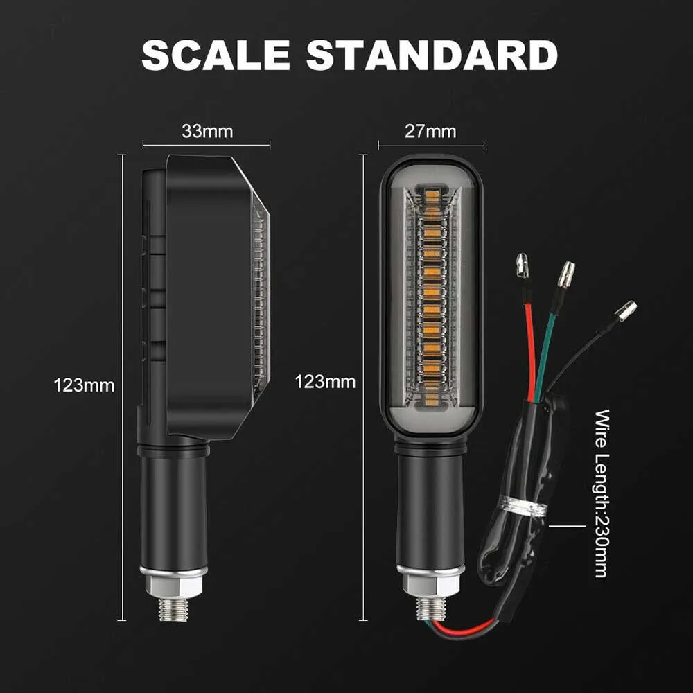 

Blinker Motorcycle LED Turn Light DRL Light Flowing Light Motorbike Flowing Water Light Ndicator 2pcs