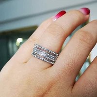 rings for women creative wheel full zircon ring female bride party jewelry wedding engagement fashion jewelry female ring