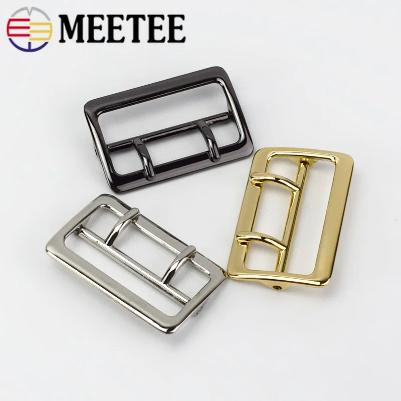 Meetee 5/10 шт 40 мм сплав двойная пряжка Регулируемая для одежды сумка аксессуары