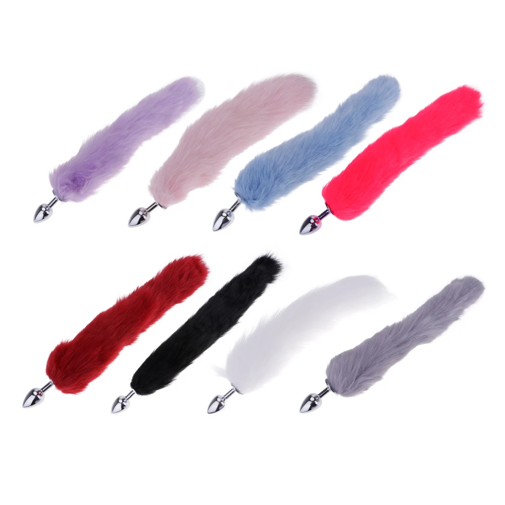 Секс игрушка для взрослых металлическая Анальная пробка с искусственным хвостом