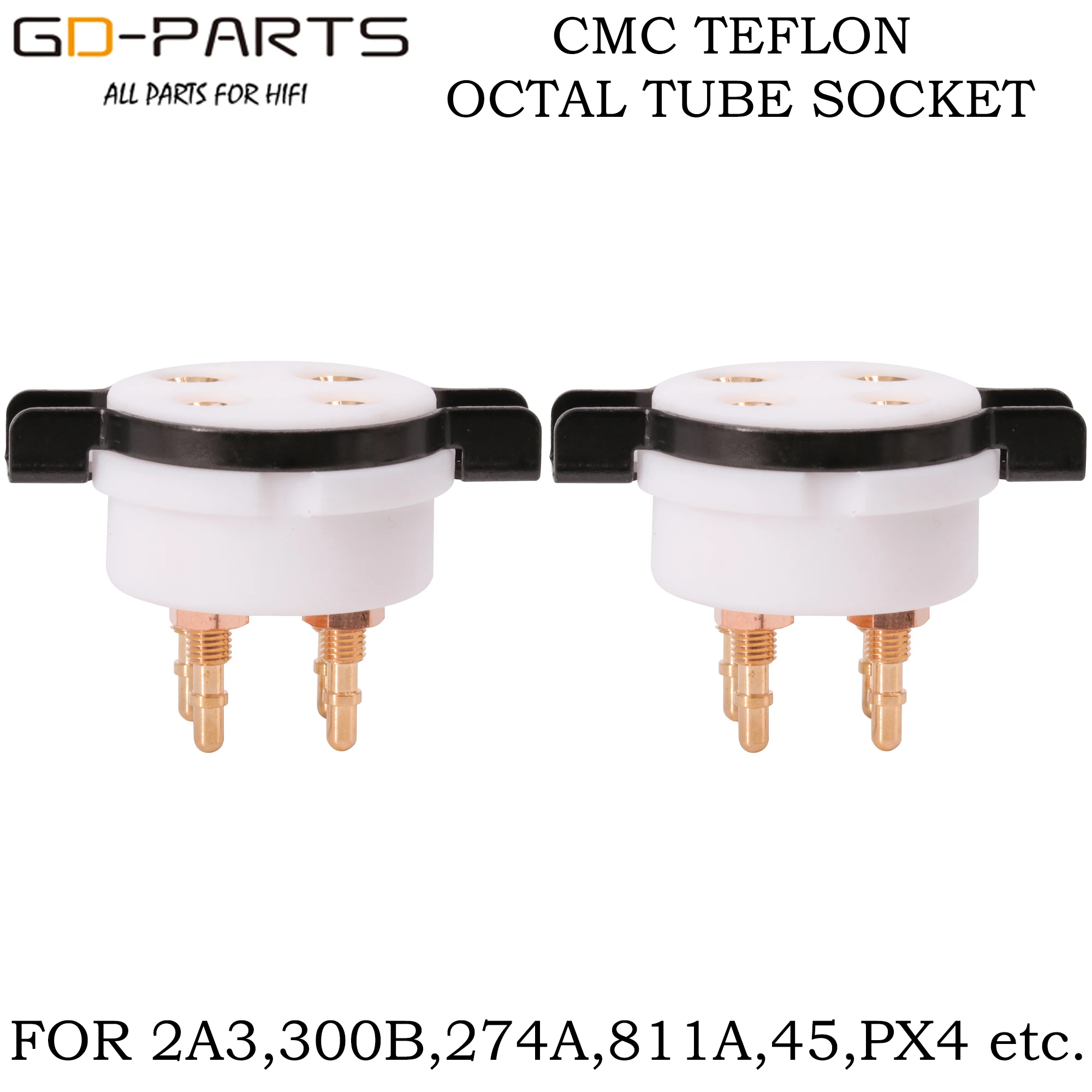 Трубчатый патрон из ПТФЭ для 300B 2A3 811 274A 5Z3 866 PX4 71A 572B 5U4G 6B4G 45 50 83 Hifi винтажный AMP DIY|teflon