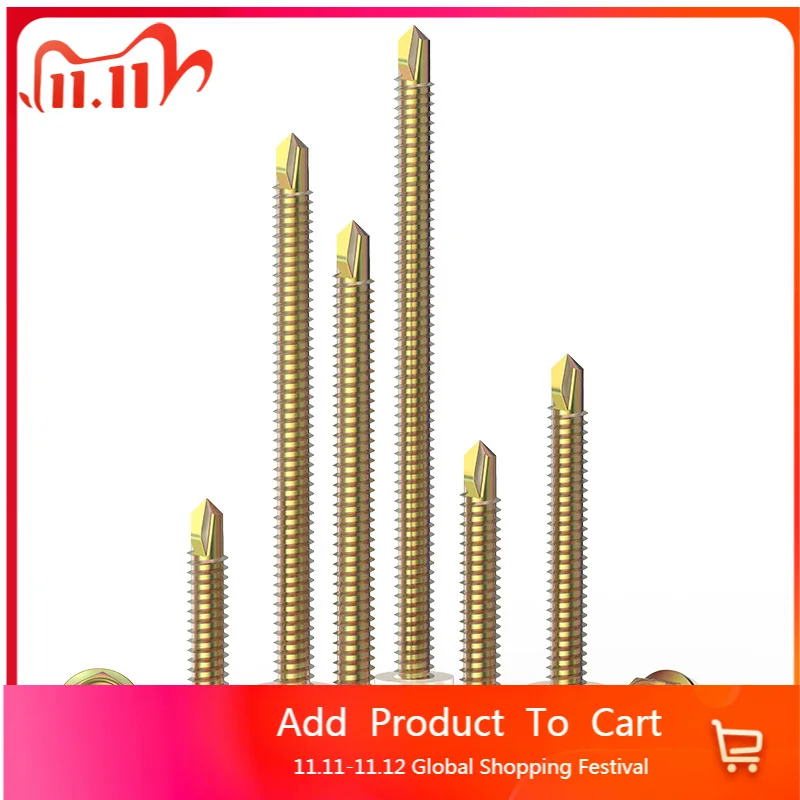 

Внешний шестигранный самосверлильный винт «Ласточкин хвост», деревянный Самонарезающий винт, цветной цинковый стальной гвоздь для плитки ...