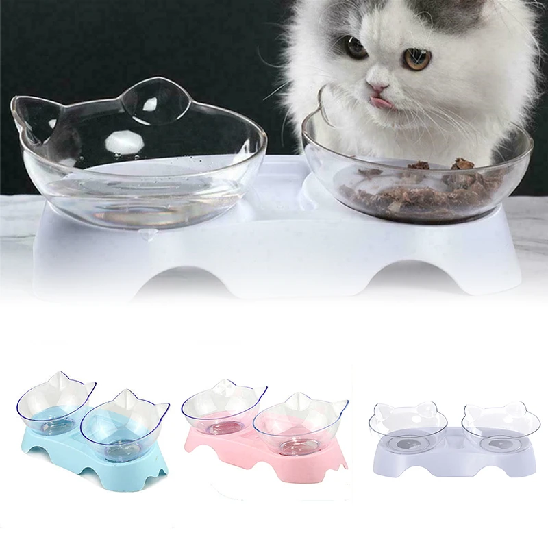 

Non-slip Double Cat Bowl Dog Bowl With Raised Stand Pet Supplies Cat Water Bowl For Cat Food Bowls For Dog Feeder Pet Products