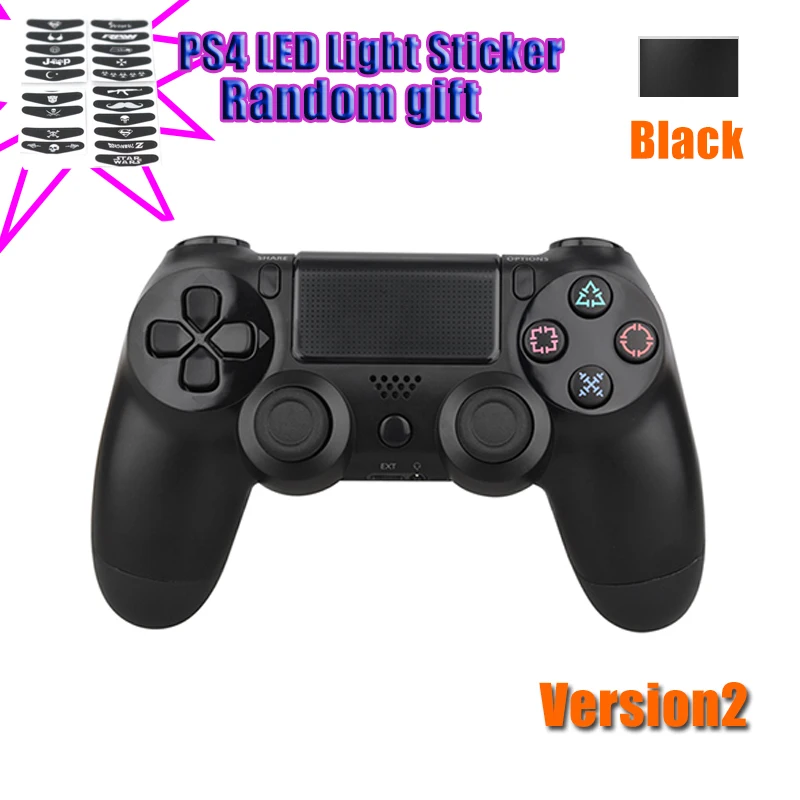 Black Новая версия 2 4,0 контроллер для SONY PS4 Геймпад для Play Station 4 джойстик Беспроводная консоль для PS3 для Dualshock - Цвет: Black