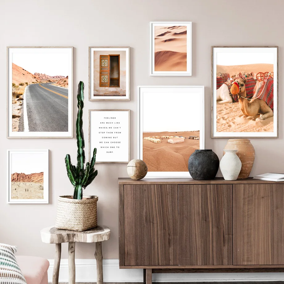 Настенная картина Sahara Desert Camel Road House пейзаж настенная живопись на холсте