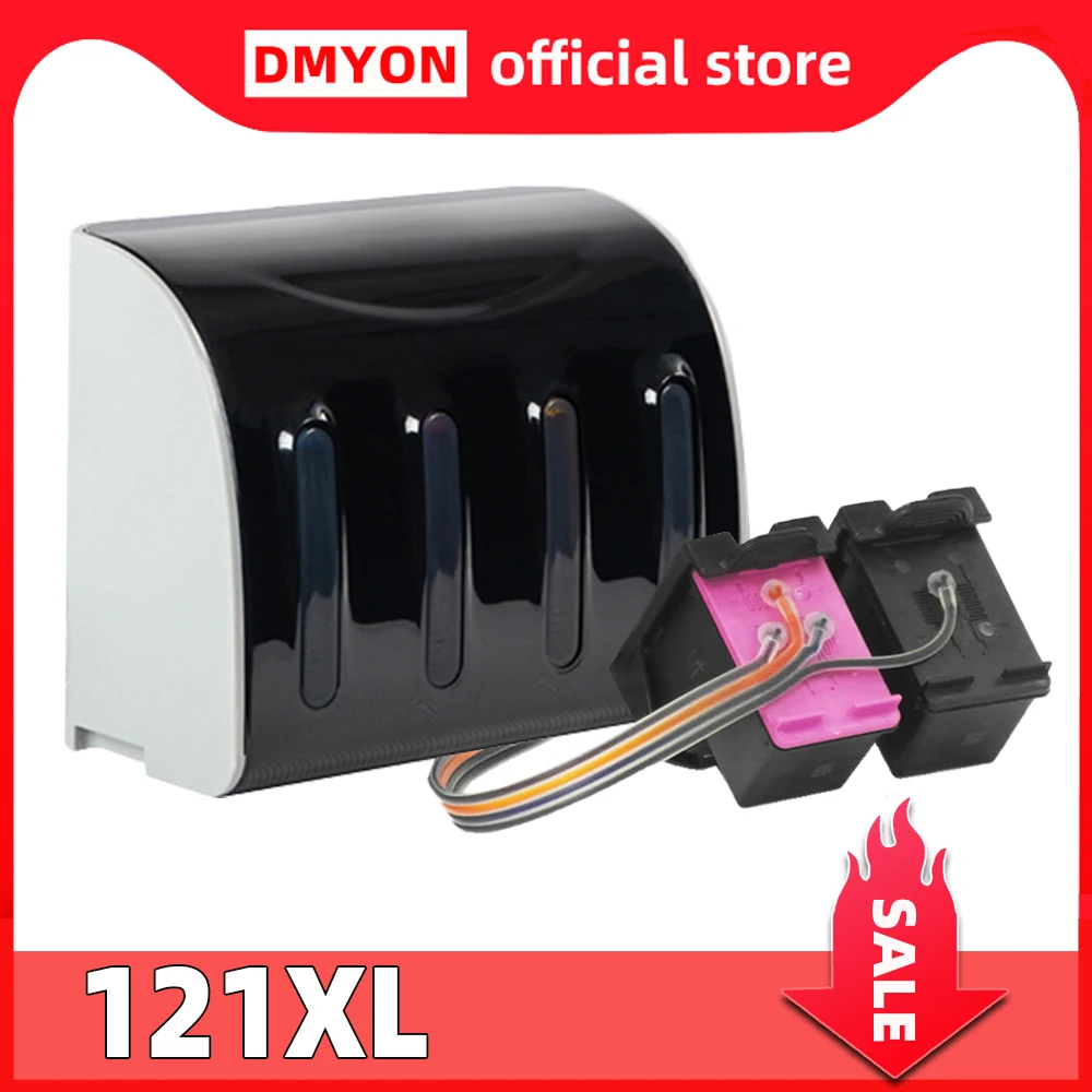 

DMYON Compatible for Hp 121 CISS Refill Ink Cartridge D2563 Deskjet F4283 All-in-One F2423 F2483 F2493 F4213 F4275 F4283 F4583
