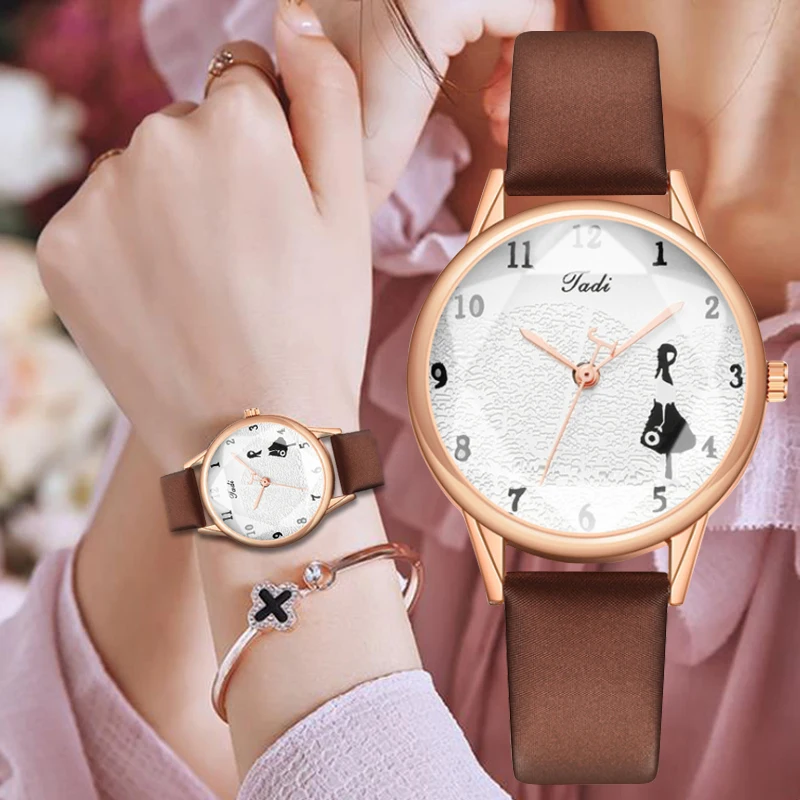 

2021 New Watch Women Fashion Casual Leather Belt Watches Simple Ladies Small Dial Quartz Clock Dress Wristwatches Reloj Mujer