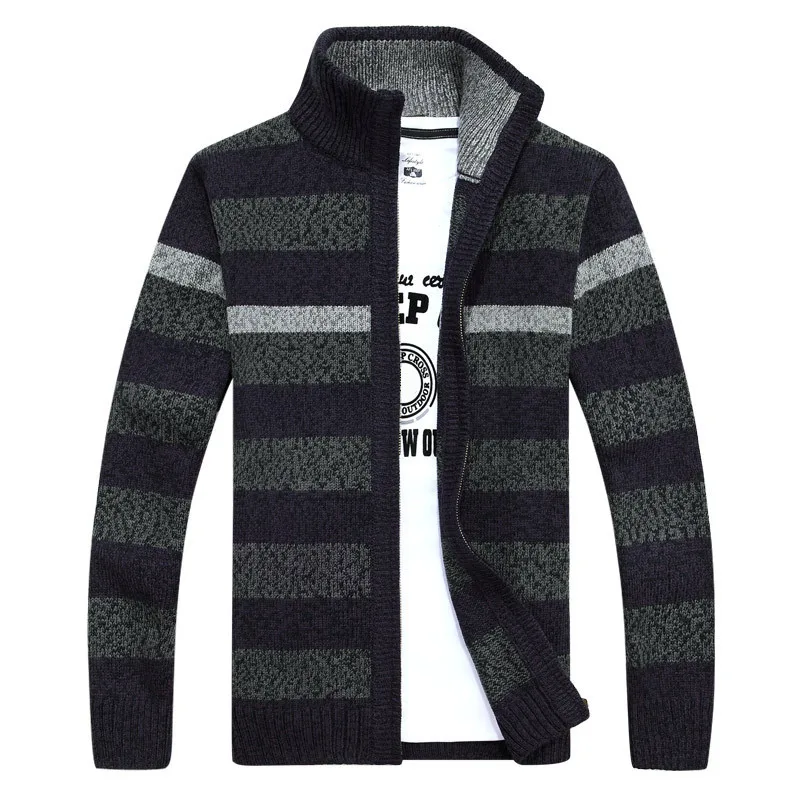 

Fashion Brand Knitting jacket Mens Striped Slim Fit wool Jackets Casual Clothing Male Sweater Coats 2020 New Autumn UK Size