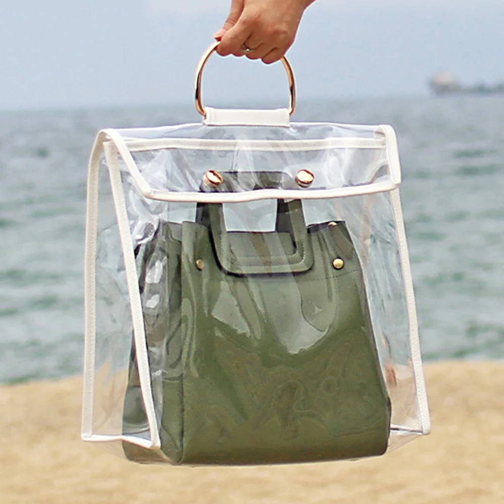 

Handbag Tote Clear Hang Dustproof Storage Bag Hook Wardrobe Holder Ladies