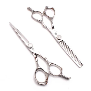 Парикмахерские ножницы Z9001, филировочные ножницы из нержавеющей стали с фиолетовым драконом 5,5 дюйма, Профессиональные Парикмахерские ножницы