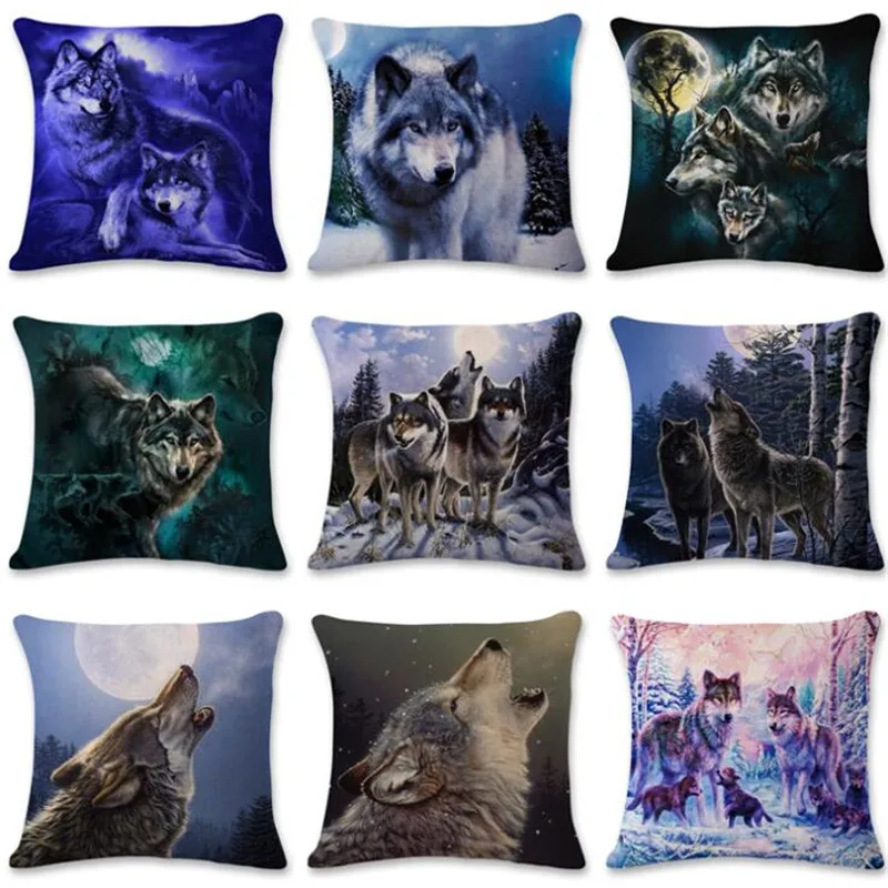 Наволочка Взрывные модели 3D животные волк серия автомобиль объятие наволочка