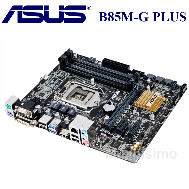 LGA 1150 Asus B85M G PLUS Intel B85 оригинальная б/у рабочего стола материнской платы Core i7 i5 i3 DDR3