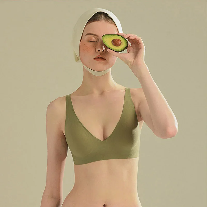 

Бесшовный бюстгальтер без косточек, привлекательный треугольный бюстгальтер, мягкое женское нижнее белье с эффектом пуш-ап, женское нижнее...