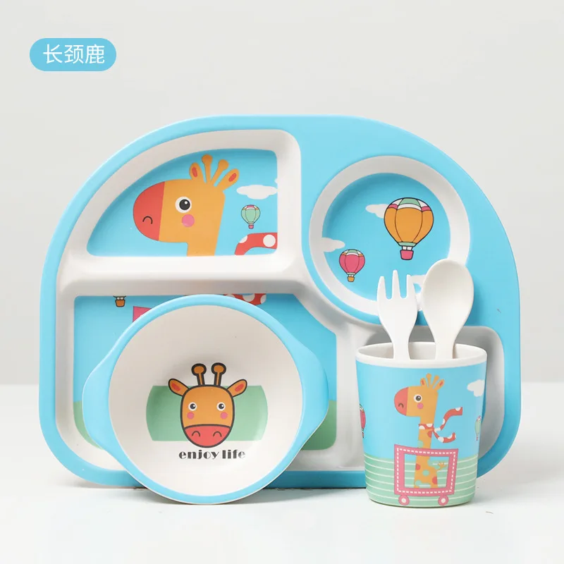 Тренировочная посуда для детей 5 шт./компл. милая мультяшная кормления детская с