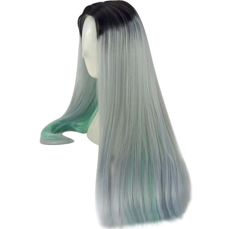 HAIRJOY оранжевый зеленый костюм вечерние косплей парик 100 см длинные прямые синтетические волосы парики 15 цветов