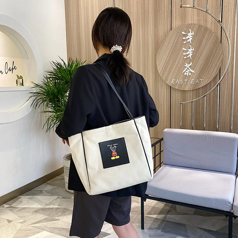 

Большая сумка высокого качества с изображением Микки Мауса, взрывобезопасная мультяшная Милая Наплечная Сумочка для девушек с Микки Маусо...