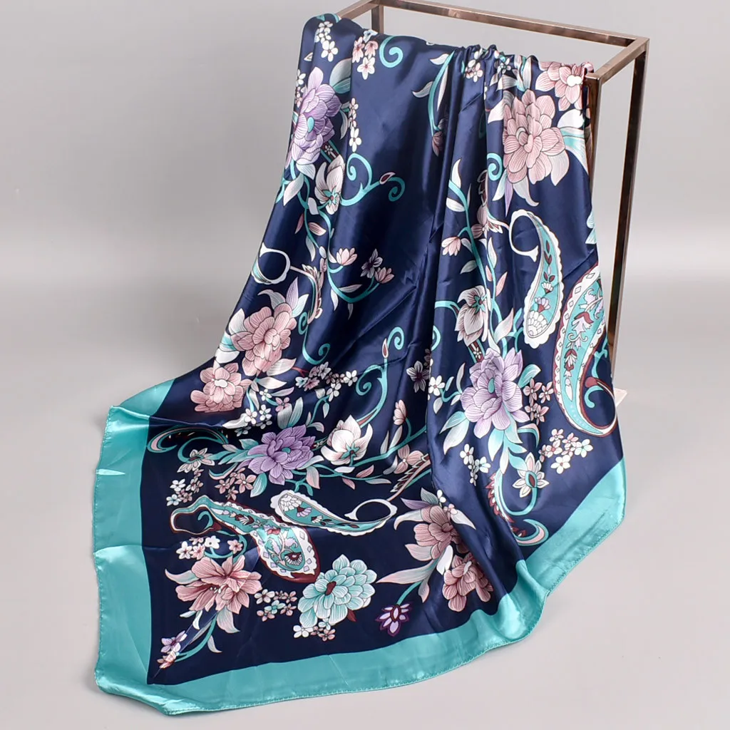 Шелковый квадратный шарф 90*90 см Новое поступление женские шарфы Tony &amp Candice