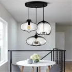 Современная простая светодиодный ная люстра E27, лампа с насадками, подходит для ресторанов, баров, гостиной, кабинета, комнатное освещение
