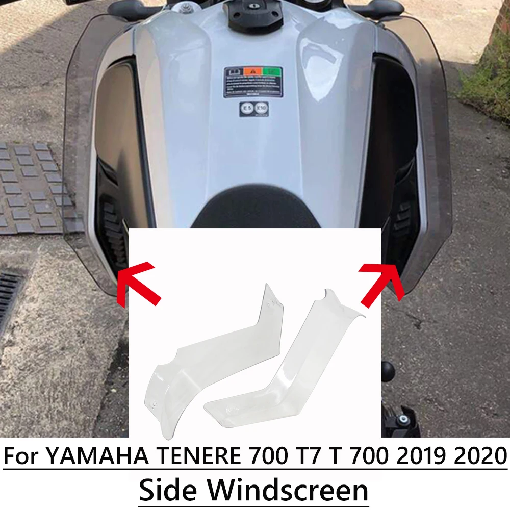 

For YAMAHA TENERE 700 T7 T700 T 700 2019-2020 Side Windscreen Fairing Panel Frame Motorcycle Side Windshield Deflector TENERE700
