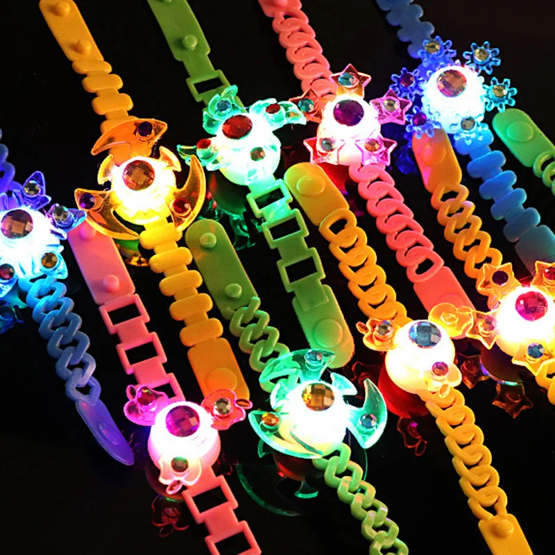 1 шт. вращающаяся повязка на палец Мягкая вспышка гироскоп браслет детский