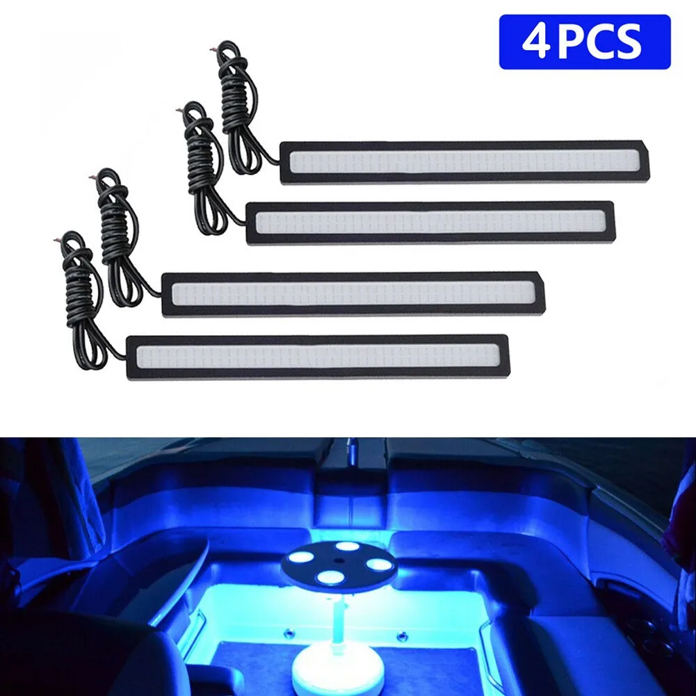 

4pcs Car Led Light Bar Styling LED COB White Atmosphere Interior Light Auto Daytime Running Lights DC 12V 17cm