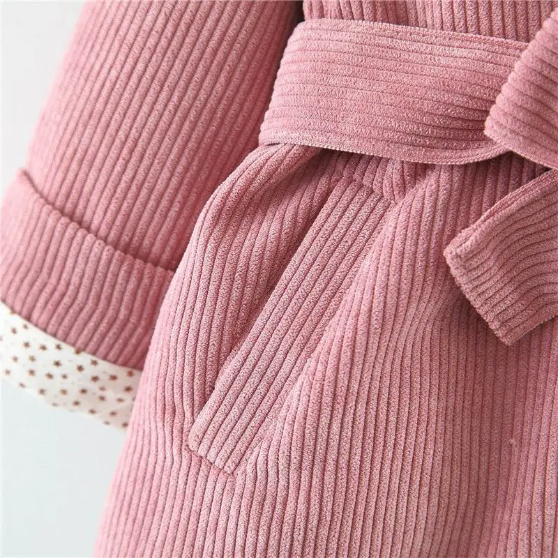 Модное осеннее пальто принцессы плащ для маленьких девочек детское двубортное