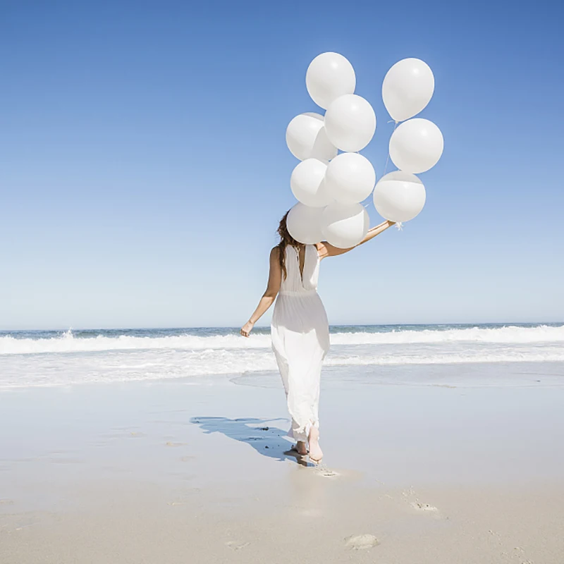 

50-100pcs 5/10/12inch Glossy Pearl White Latex Balloons Globos Birthday Wedding Party Decor Supplies Pure White Bride Balloons