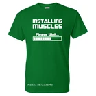 Футболка мужская, из 100% хлопка, с принтом, для занятий спортом и повседневной носки