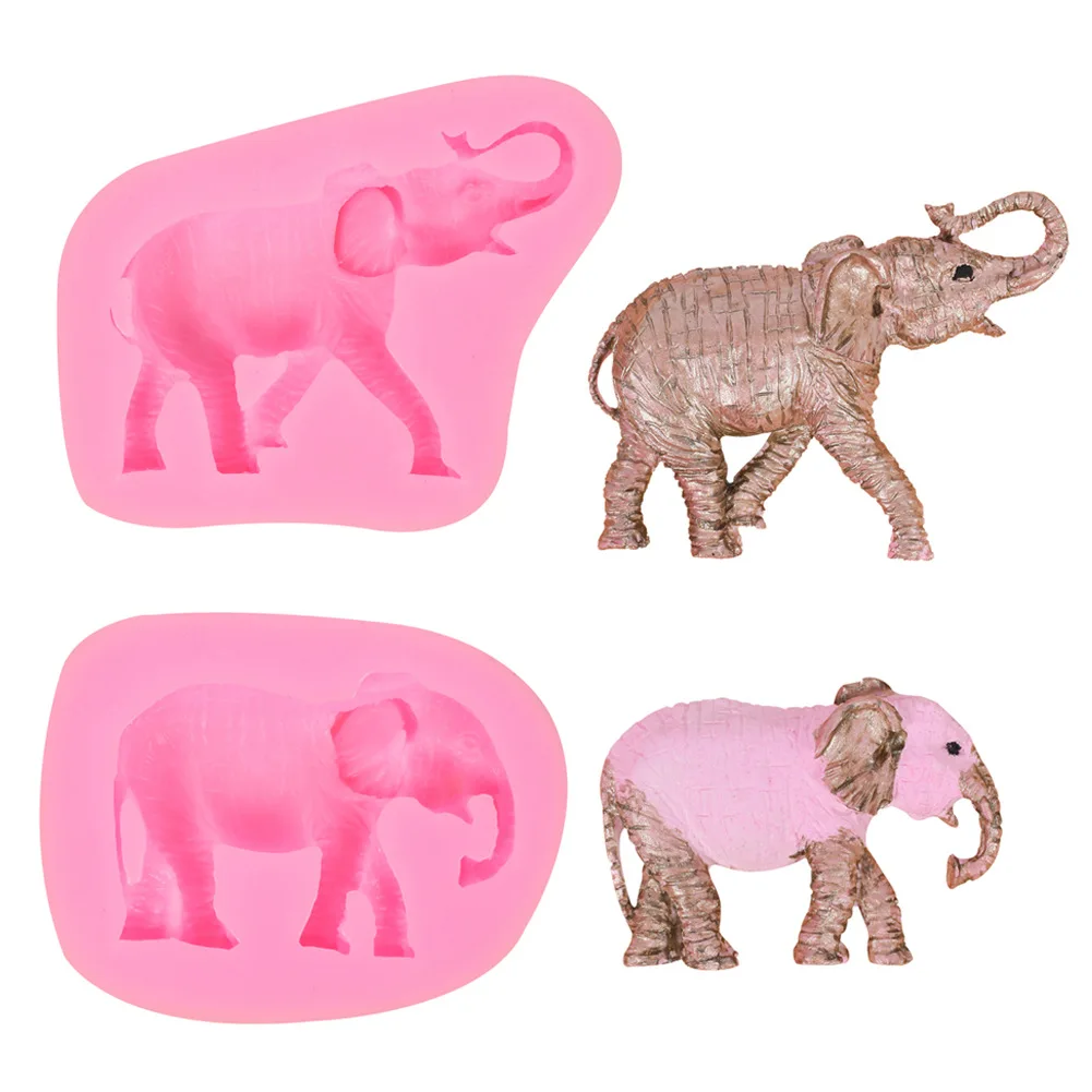 DIY Форма слона мягкие конфеты силиконовая форма 3D животное торт украшение