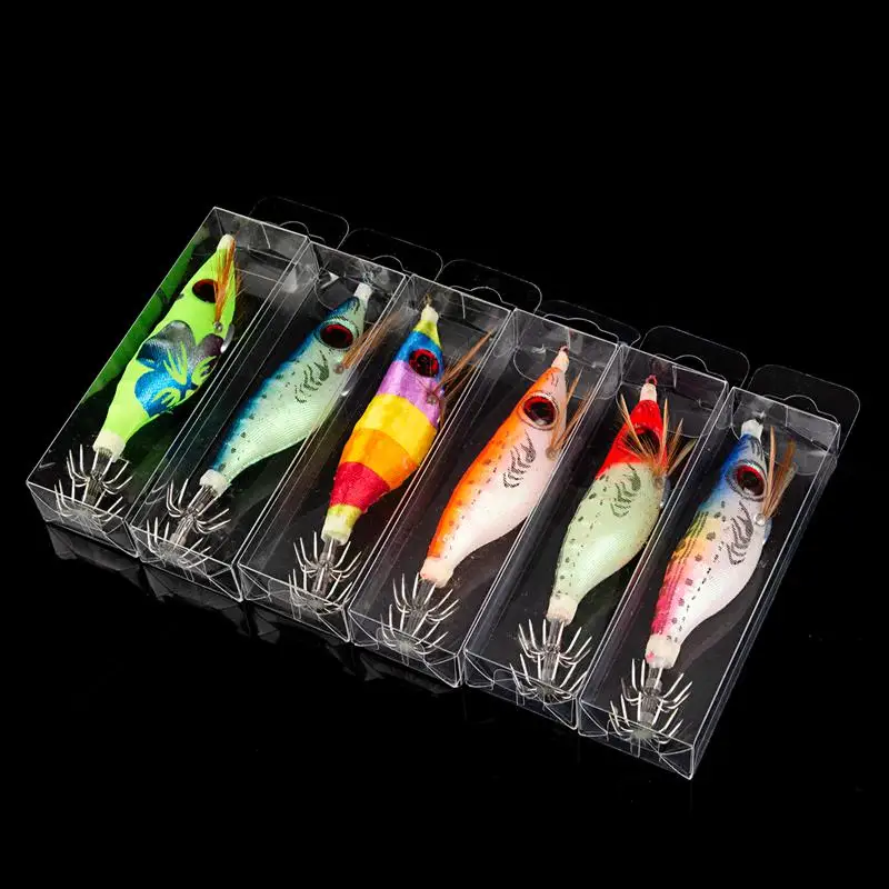 6 шт. светящиеся Джиги приманки Рыболовные креветки Пластиковые 10 см в виде