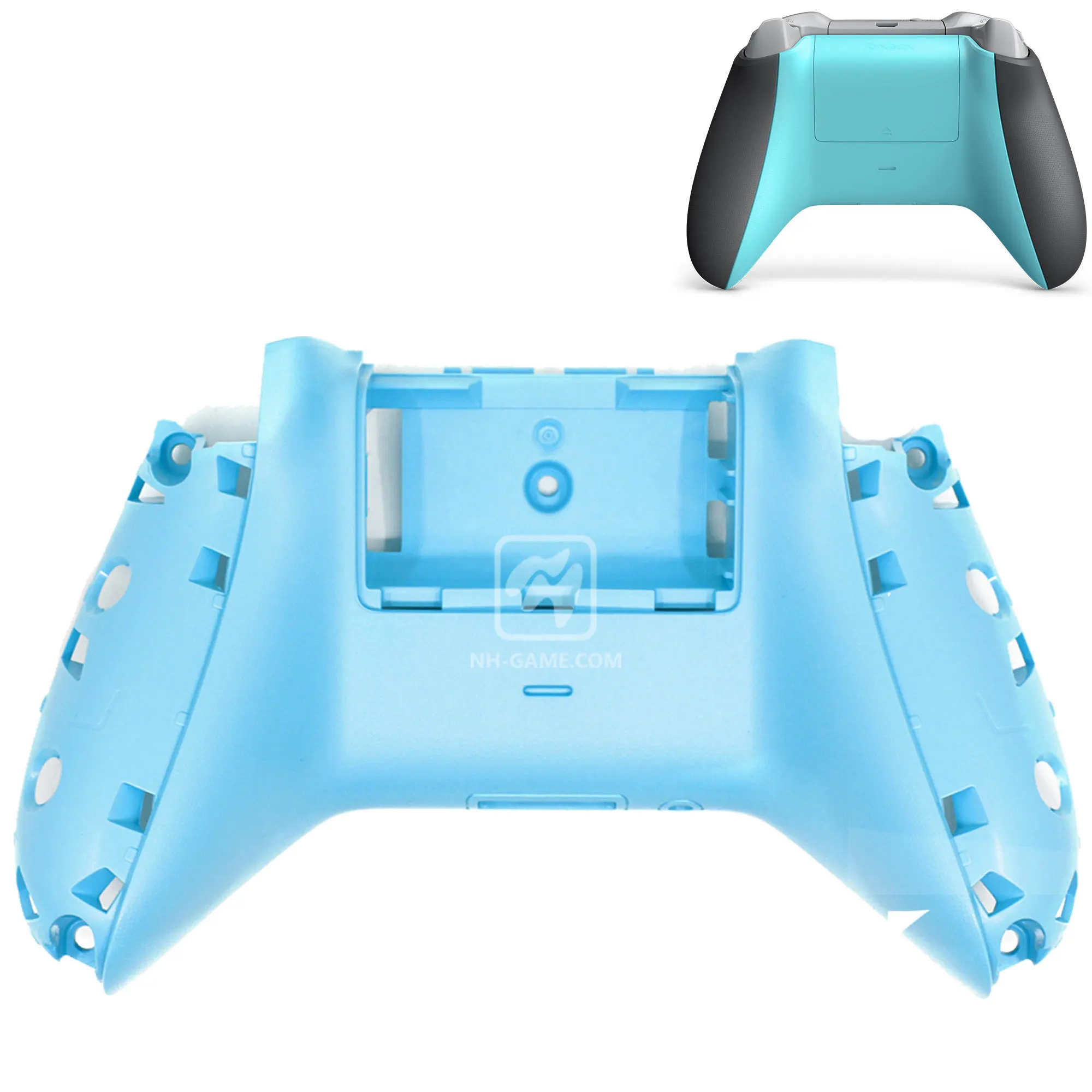 Grey Blue Back Case Аксессуары для беспроводного контроллера для xbox ONE, тонкий передний корпус, лицевая панель, защитная задняя крышка, чехол - Цвет: Grey Blue Back Case