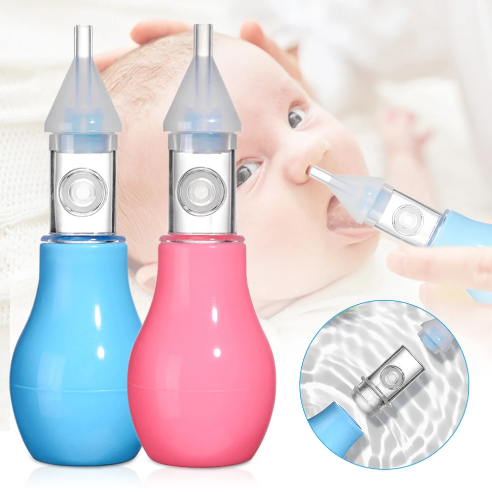 

Infant Nasal Aspirator Nose Mucus Booger and Snot Sucker Soft Silicone Snot Remover Tool aspirator pump type safe and non-toxic