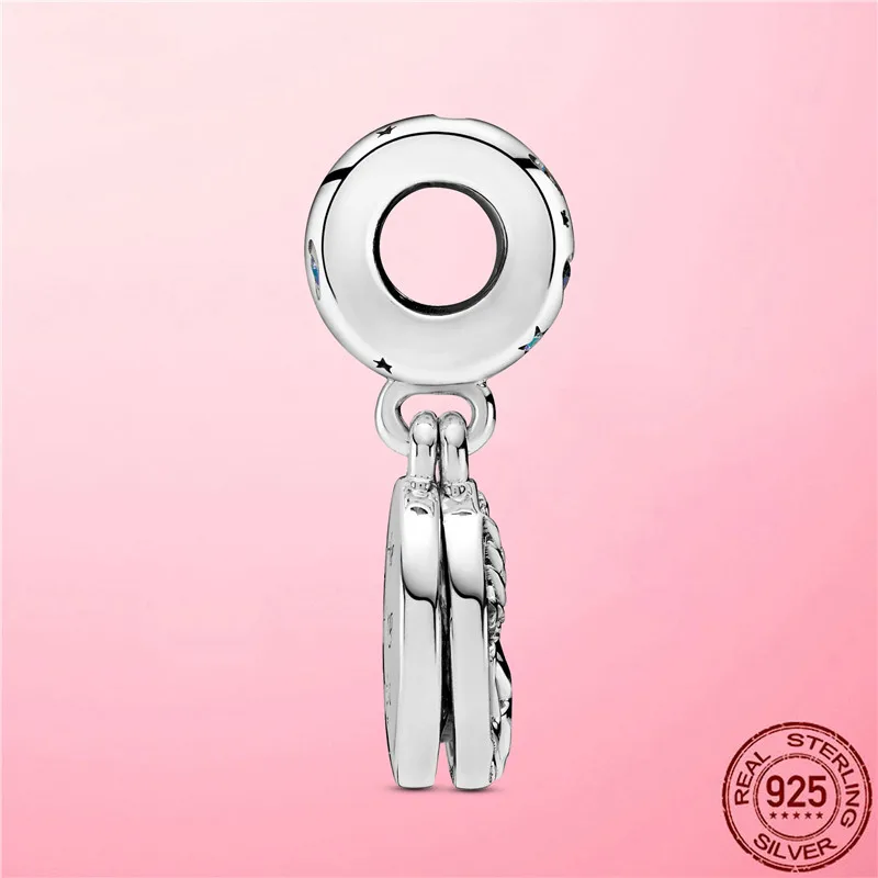 

Silver Charm 925 Sterling Silver Magical Unicorn Double Dangle Charm Beads fit Pandora Bracelet Original Silver 925 Jewelry Gift