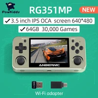 powkiddy anbernic rg351mp metal portable game player pocket handheld console 3 5 inch ips screen ps1 games 64g 30000 games