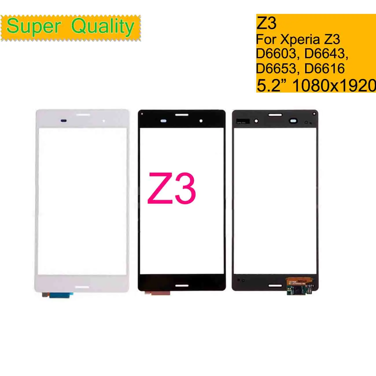 Сенсорный экран для Sony Xperia Z3 D6603 D6643 D6653 D6616 сенсорный экран дигитайзер Переднее внешнее стекло Сенсорная панель объектив без ЖК-дисплея