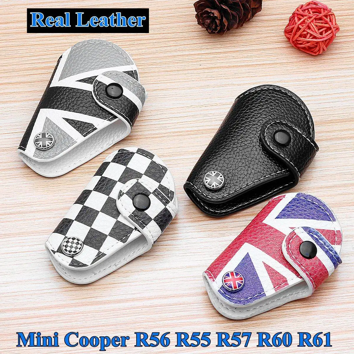 Для Mini Cooper R56 R55 R57 R60 R61 1 шт. 4 цвета кожаный чехол для ключей держатель аксессуары