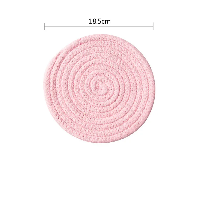 1PCS Placemat Cloth Western Food Mat Solid Color Small Fresh Round Heat Insulation Simple Table Coaster Bowl Brand New | Дом и сад