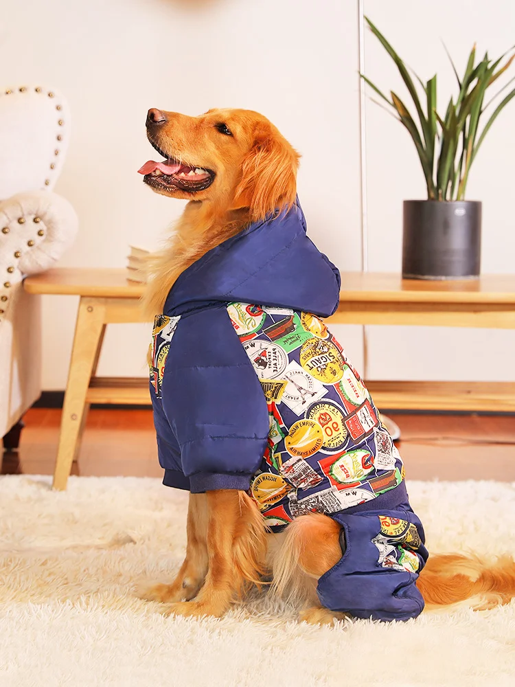 Одежда водонепроницаемое пальто Зимняя собака большой размер