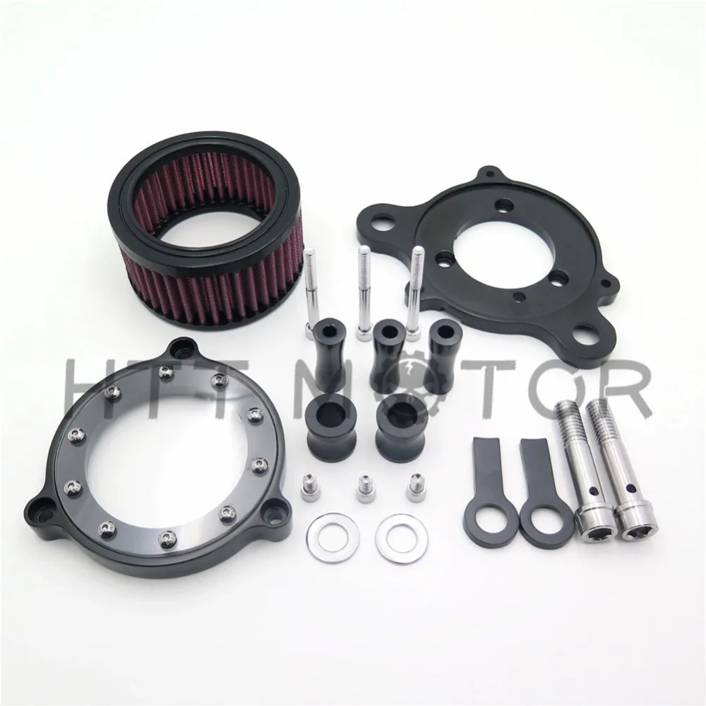 

Aftermarket Motorcycle Parts Air Cleaner Intake Filter Systems For Harley-Davidson Sportster XL 883 1200 04-15 Custom BLACK