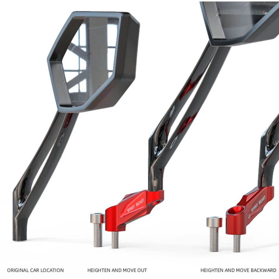 Универсальное мотоциклетное зеркало заднего вида Spirit Beast повышающее и внешнее