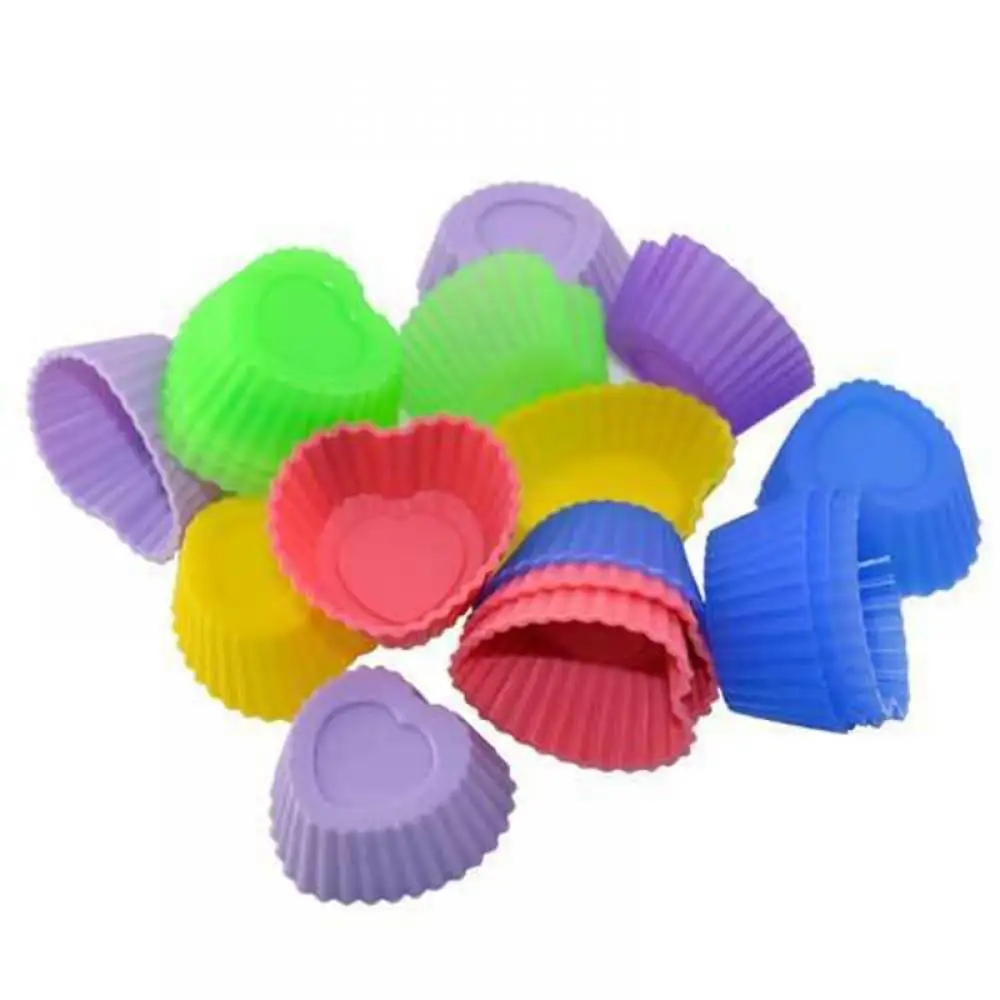 6 шт./упак. сладкое сердце желе льда Десерт Кубок сдобы силиконовые формы для